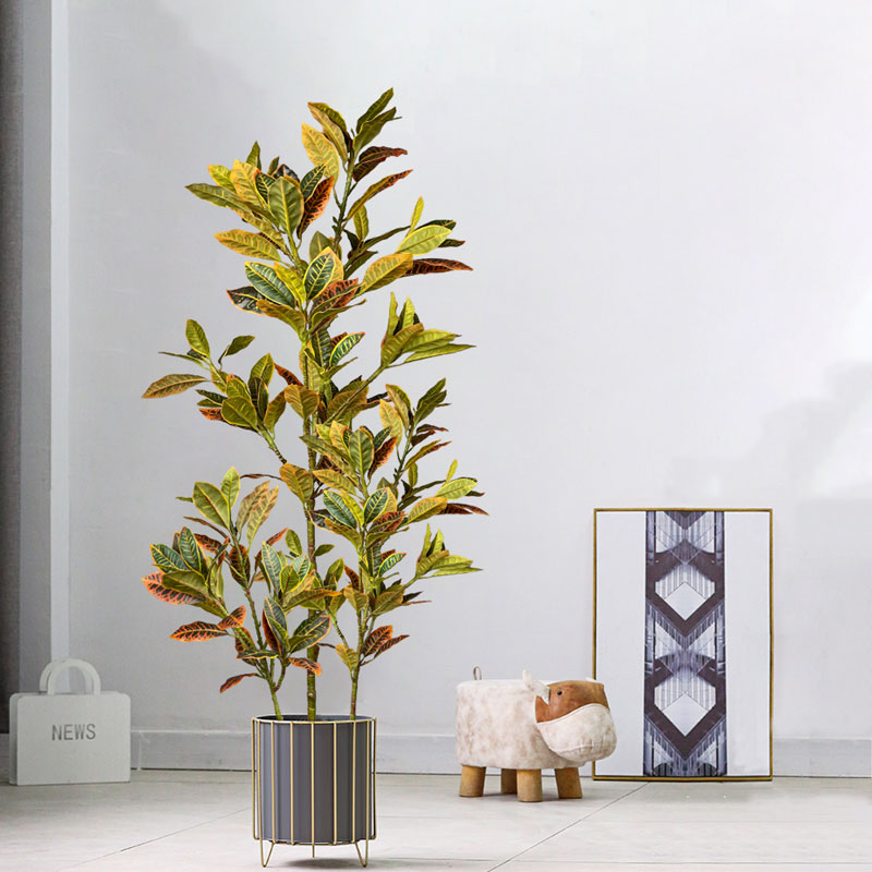 Rubber Plant Ficus - 120cm Duże sztuczne drzewo Ficus Sztuczne