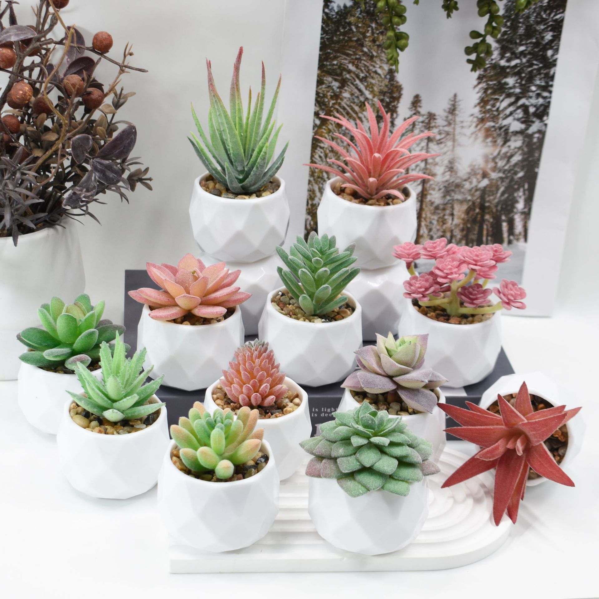 Mini sztuczne rośliny symulacj – Cactus Mix Pot recenzja i cena