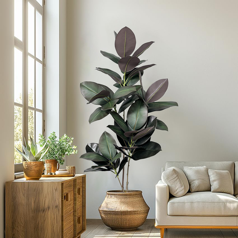 Sztuczny drzewko figowe o wyso – Rubber Plant Ficus recenzja i cena