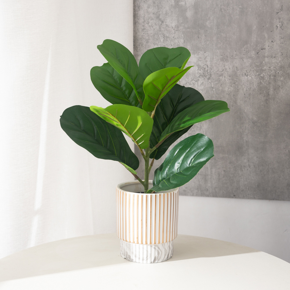 38cm 9 widelców Sztuczne rośli – Rubber Plant Ficus recenzja i cena