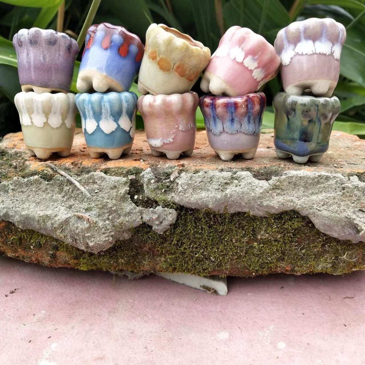 10 szt. Mini ceramika Fowerpot – Cactus Mix Pot recenzja i cena