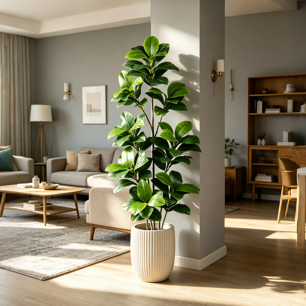 Sztuczne drzewo banjanowe o du – Rubber Plant Ficus recenzja i cena