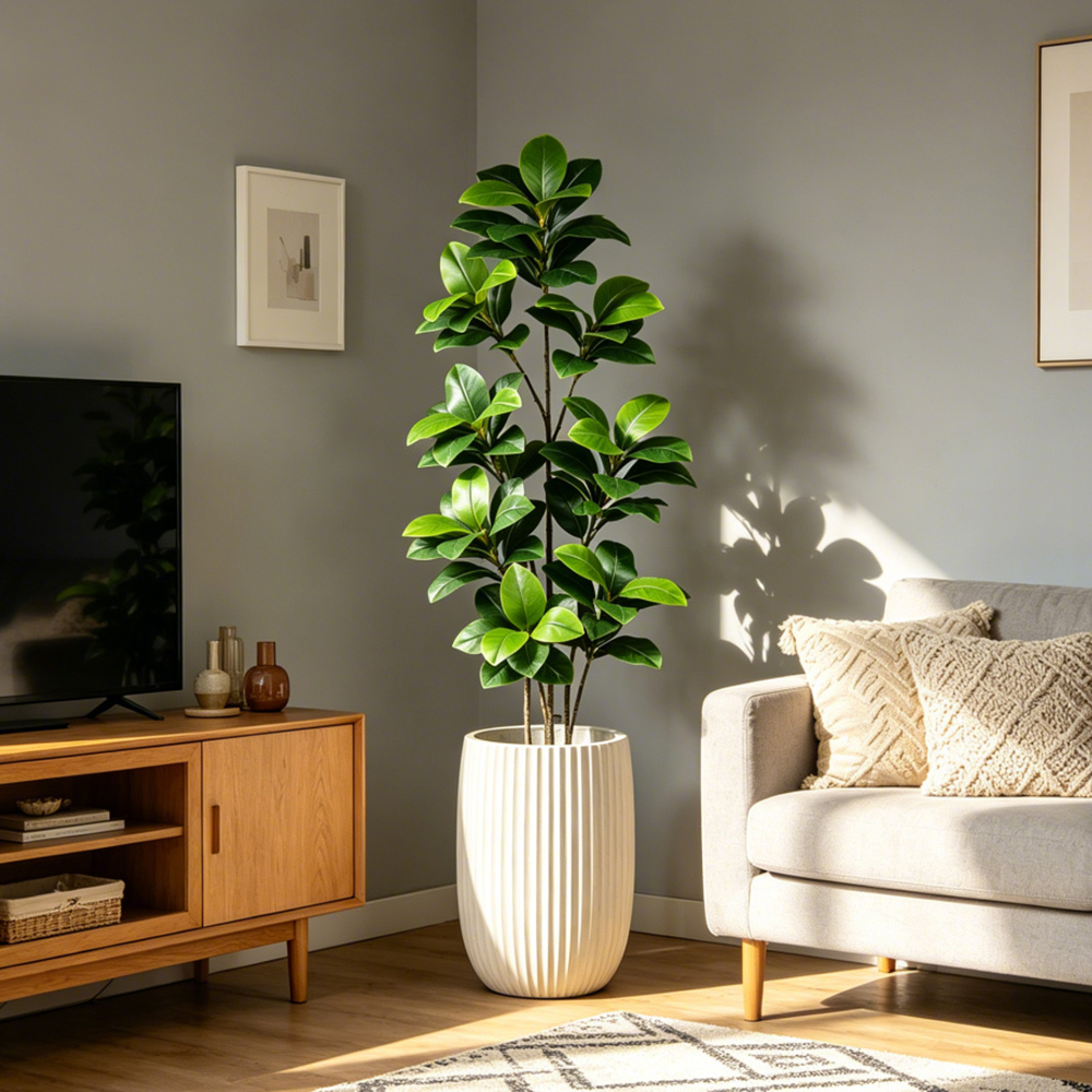 Sztuczne drzewo banjanowe o du – Rubber Plant Ficus recenzja i cena